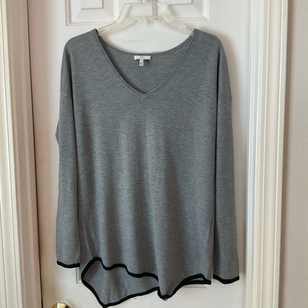 Joie Wool Cashmere Blend Gray Asymmetrical Hem Oversized Tunic Sweater Size S - Picture 7 of 9